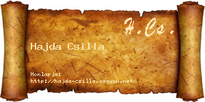 Hajda Csilla névjegykártya
